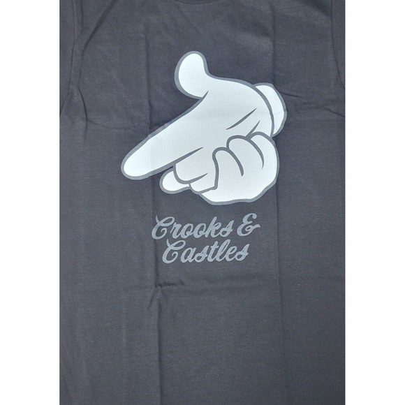 Crooks And Castles T Shirt / Small / Short Sleeve / Front Finger Graphic Tee - Picture 3 of 4